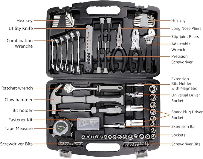AmazonBasics 131-Piece General Household Hand Tool Set - Image 2