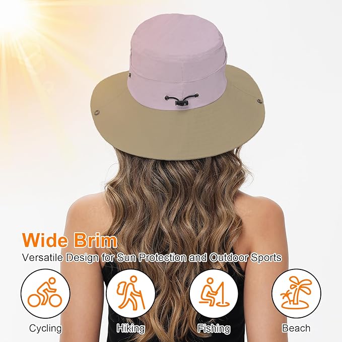 Sun Hats for Women Bucket Hat UV Protection Fishing Hat Wide Brim Safari Hats 2 - Image 4