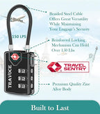 Search Alert TSA Approved Travel Combination Luggage Cable Locks - Image 6