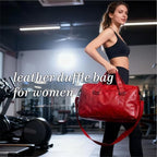 Leather Sports Gym Tote Bag - Image 2
