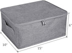 ANMINY 2PCS Storage Bins with Zipper Lids 13 Qt Lidded Fabric Storage Boxes - Image 3
