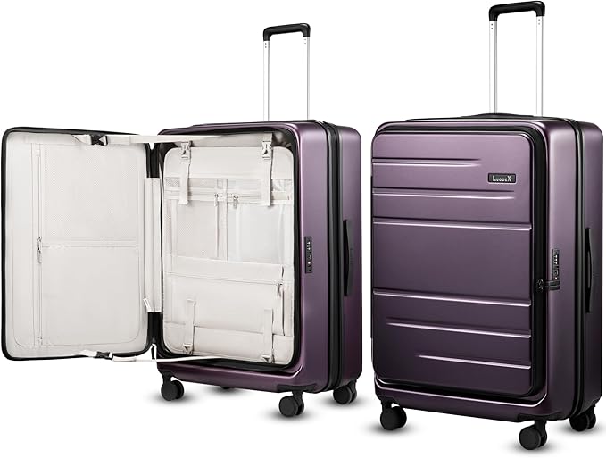 LUGGEX Checked Suitcase with Spinner Wheels, FLO5 Expandable Polycarbonate Hard by LuggeXLUGGAGE