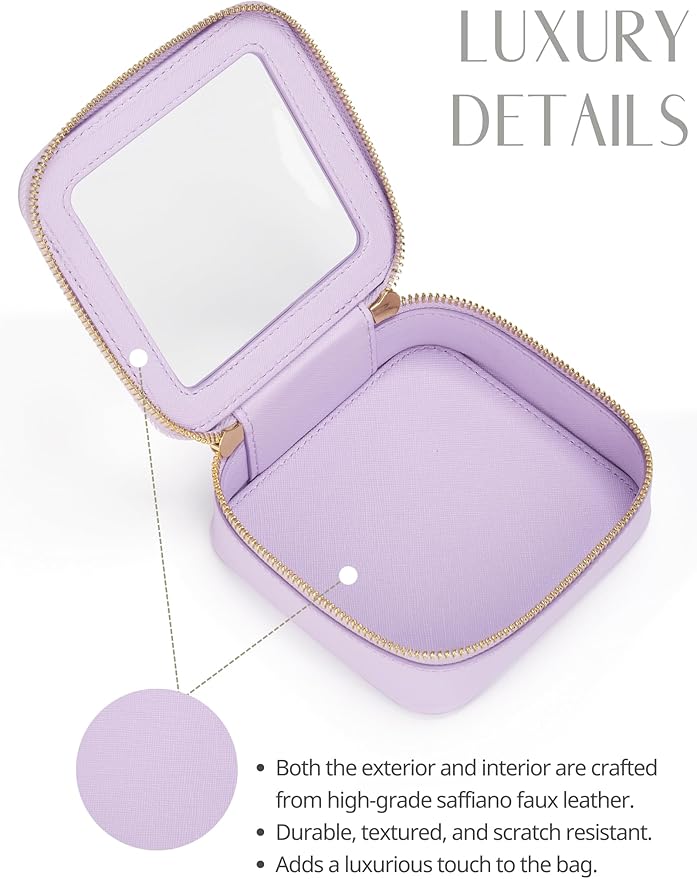 Popvibe Clear Makeup Bag Travel Cosmetic Case Transparent Toiletry Bag - Image 6