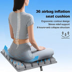 Grey Travel Seat Cushion – Portable Inflatable 3D Air Cell Seat Cushion - Image 2