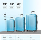 FOCHIER F Luggage Sets, Expandable 3 piece Hard Shell Luggage Set - Image 7