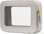 Popvibe Clear Makeup Bag Travel Cosmetic Case Transparent Toiletry Bag by POPVIBE