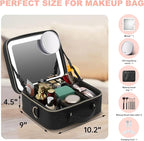 Mocado Travel Makeup Bag with LED Lighted Mirror, Travel Makeup Organizer - Image 7