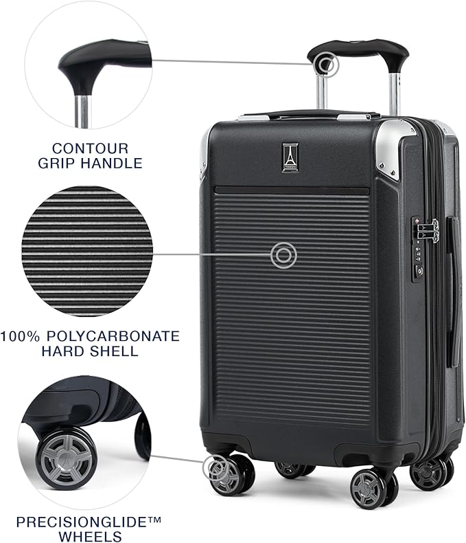 Travelpro Platinum Elite Hardside Expandable Carry on Luggage, 8 Wheel Spinner - Image 3