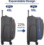 UKEIN Expandable Carry On Luggage 22x14x9 Airline Approved, 20Inch Softside - Image 3