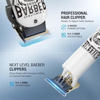 BESTBOMG® Hair Clippers & Trimmer Ceramic T-Blade Cordless Haircut Sets Rechargeable 2000mAh/1200mAh with 10 Guide Combs & for Men/Father/Husband/Boyfriend