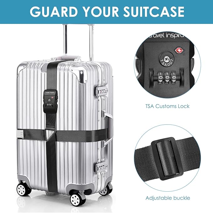Travel Inspira Luggage Straps for Suitcases - Image 3