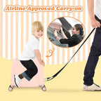 20" Ride-On Travel Suitcase for Kids, Cute Ear Toddler Carry on Luggage - Image 7