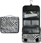 Hanging Travel Toiletry Bag Zebra Print Portable Makeup Organizer Cosmetic Bag Toiletry Kit for Women & Man