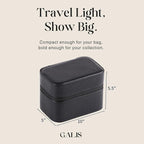 Galis Luxury Watch Case for Men High End Portable 2-Slot Watch Holder and Watch - Image 5