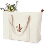 AW BRIDAL Monogram Canvas Tote Bag - Image 9