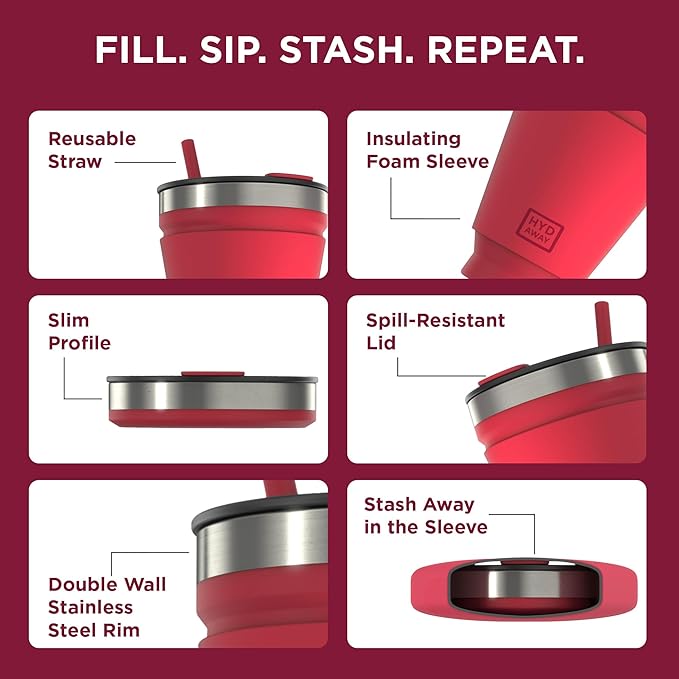 HYDAWAY 16oz Collapsible Tumbler - Image 4