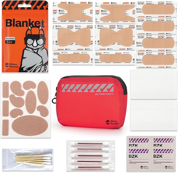 RHINO RESCUE EDC First Aid Kit for Travel, Mini Water-Resistant & Ultralight - Image 2