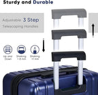 SHOWKOO Luggage Sets 3 Piece 100% PC Ultra Tough Hardside Expandable Suitcases - Image 5