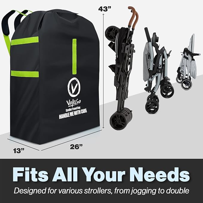 V VOLKGO Stroller Bag for Airplane, Large Cover for Airtravel, Jogger & - Image 2