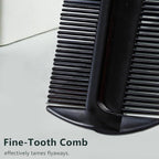 3 Pcs Black Smoothing and Sectioning Brush Set - Double-Sided Comb for Edge Teasing, Professional hair coloring tools, multifunctional hair brush for Dancing Hairstyling