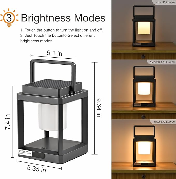 LETRY Solar Outdoor Table Lamp: Outdoor Lanterns - Image 2