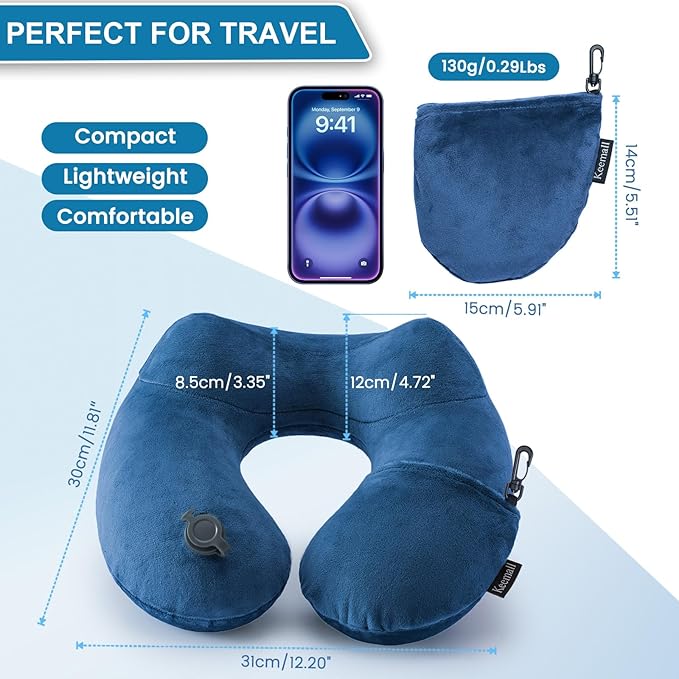 Inflatable Neck Pillow Airplane, Comfortable Inflatable Travel Neck Pillows - Image 8