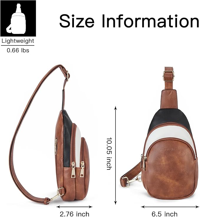 Telena Small Sling Bag for Women Leather Crossbody Fanny Packs Chest Bag for - Image 5