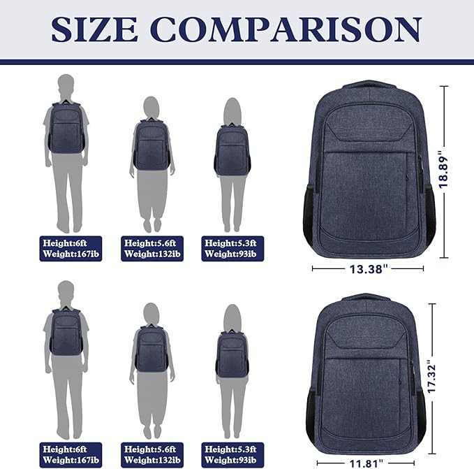 Extra Large Laptop Backpack, 17 Inch Travel Travel Backpack, Big Sturdy - Image 7