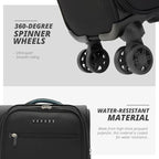 Verage Under Seat Luggage with Wheels, Softside Small Suitcase Spinner Carry On - Image 6