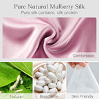 100% Natural Silk Eye Mask for Women Men, Soft Pressureless Cooling Blackout - Image 4
