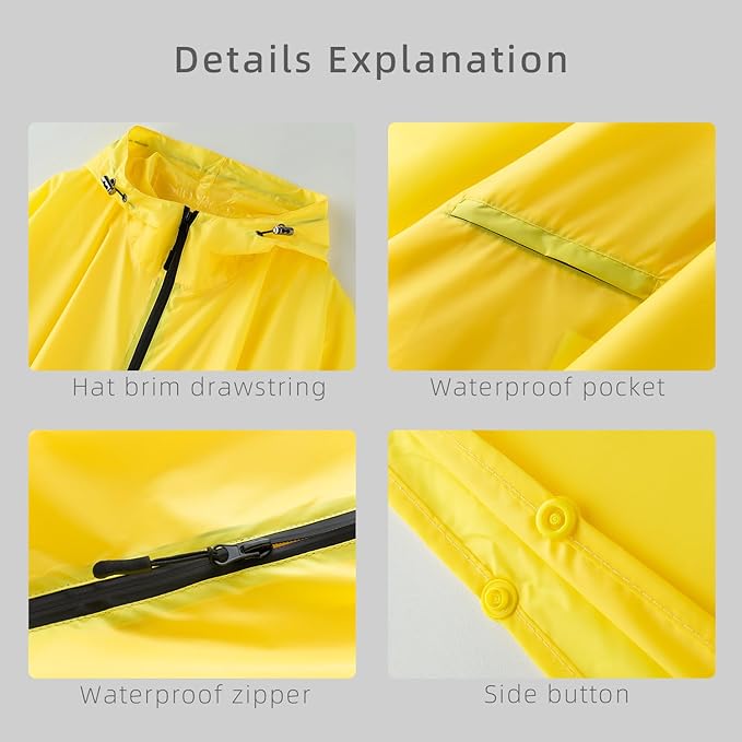 Cloak raincoat Unisex poncho Adult hooded men and women - Image 4
