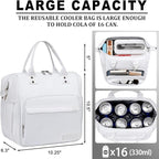 TuErCao White Lunch Bag Fits Bento Boxes, Snack and Foods, Cooler Bags - Image 2