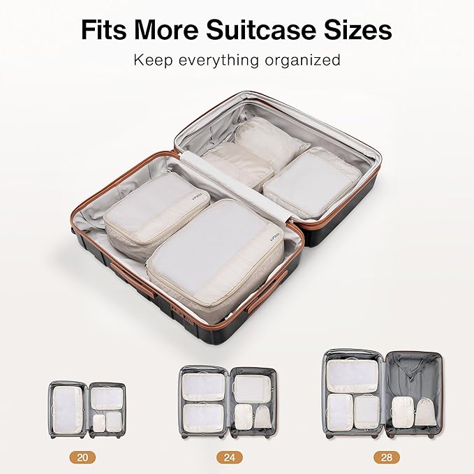 5 Set Packing Cubes Travel for Luggage Durable Suitcases Organizer Bags - Image 7