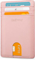 Buffway Mens Slim Wallet, Minimalist Thin Front Pocket Leather Credit Card by Buffway