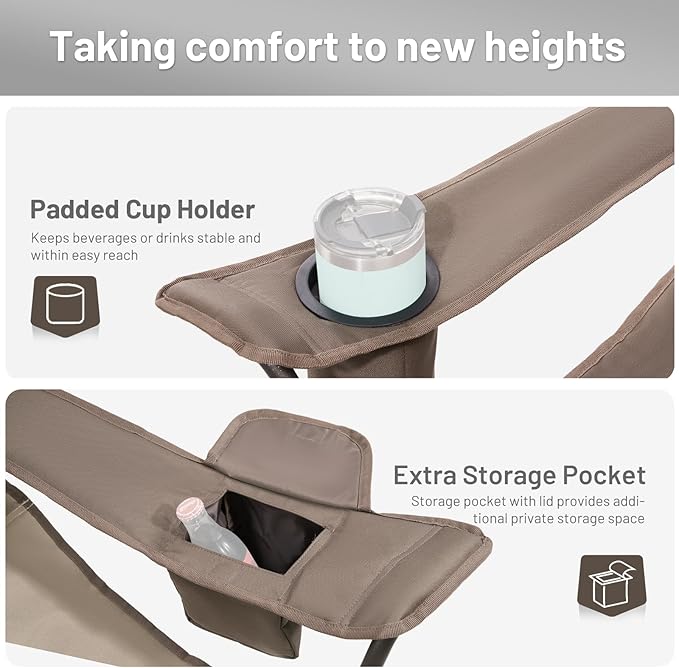 TIMBER RIDGE Oversized Folding Camping Chair - Image 5