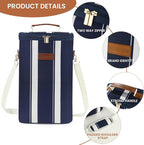2-Bottle Insulated Wine Carrier Tote - Image 3