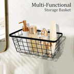 2 Pack Hanging Wall Basket Organizer Over the Cabinet Door Wire Baskets - Image 7