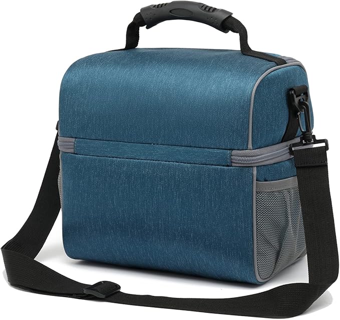 FlowFly Double Layer Cooler Insulated Lunch Bag Adult Lunch Box Large Tote Bag - Image 8