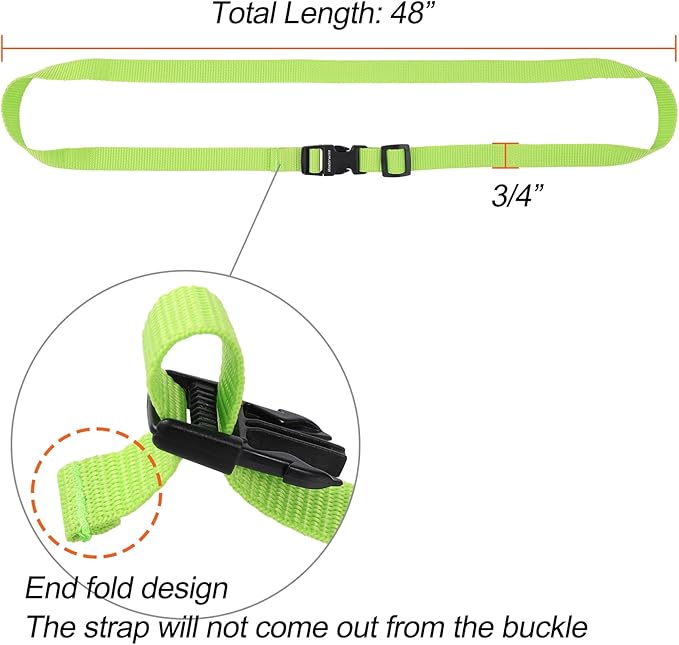 Buckle Straps with Clips, Adjustable Nylon Straps with Buckle, Packing Strap - Image 3