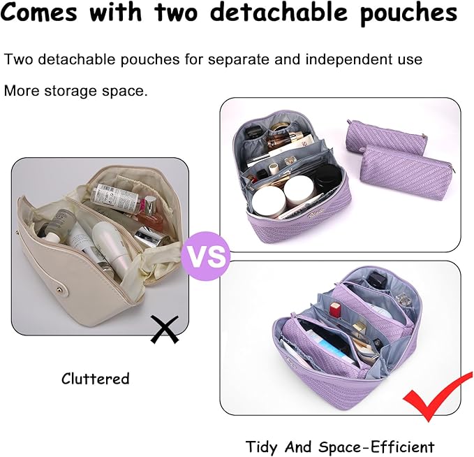 BOYATU Travel Makeup Bags for Women: Large Cosmetic Bag Waterproof - Image 6