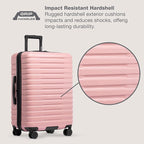 U.S. Traveler Boren Polycarbonate Hardside Rugged Travel Suitcase Luggage - Image 3