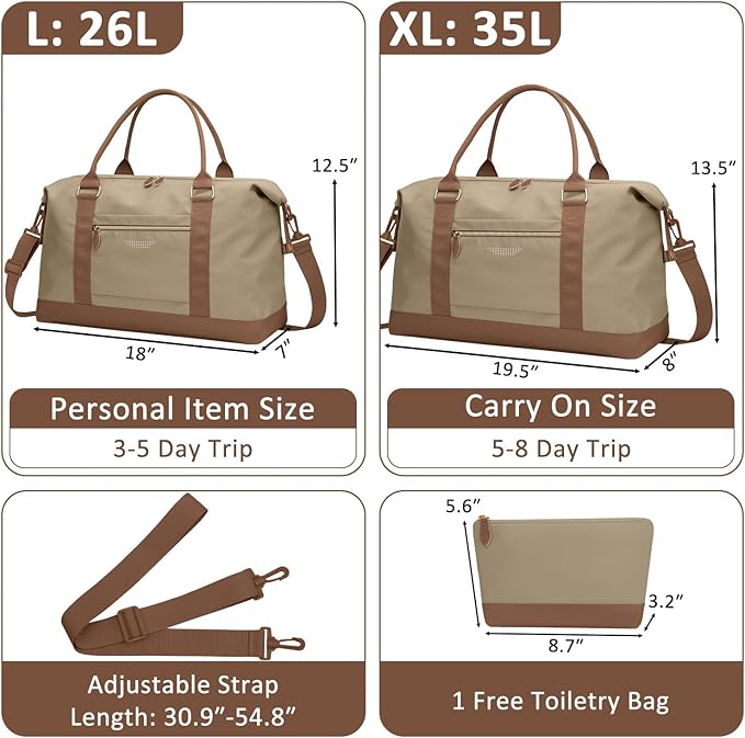 Travel Duffle Bag for Women, Weekender Bags, Hospital Bag for Labor Delivery - Image 2