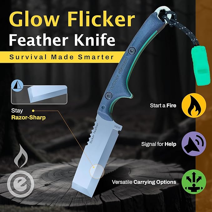 OUTDOOR ELEMENT Flicker Feather Knife Wise Owl GLOW - Image 2