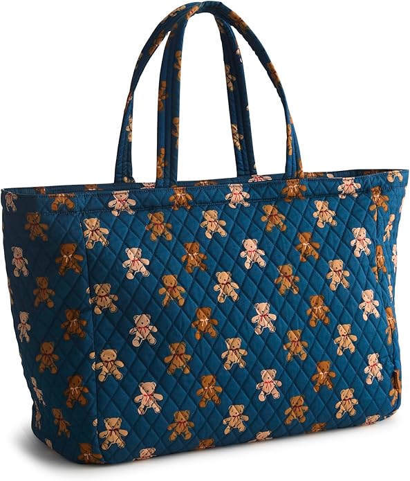 Premium Cotton Knollton Travel Tote Bag by VeraBradley