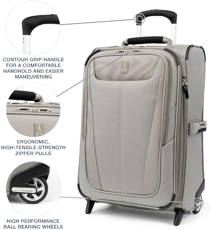 Travelpro Maxlite 5 Softside Expandable Upright 2 Wheel Carry on Luggage - Image 2
