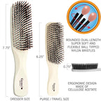 Giorgio GIO1IVY - GIO2IVY Ivory Gentle Touch Detangler Hair Brush for Men Women and Kids. Soft Bristles for Sensitive Scalp. Wet and Dry for all Hair Types. Scalp Massager Brush