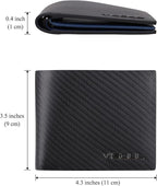 VISOUL Leather Mens Bifold RFID Blocking Wallet - Image 4