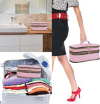 Hair Dryer Travel Carrying Case, Curling Iron Storage Bag, Slim Expandable Handheld Dual-Layer Travel Storage Bag for Dryer/Hair Tool Organizer/Style Organizer