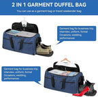 Large Garment Bag for Travel, Bukere Convertible Suit Travel Garment Duffel Bag - Image 6