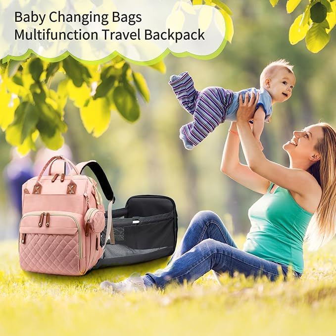 Diaper Bag with Changing Station, Waterproof 3 in 1 Baby Diaper Backpack with - Image 9